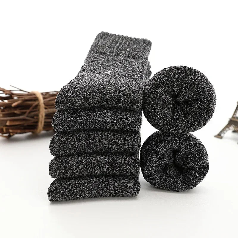 Men's 5 Pairs Thicken Wool Socks - Thermal Insulation Against Cold | Zarnesh