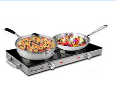 MegaChef Ceramic Infrared Double Electric Cooktop | Zarnesh