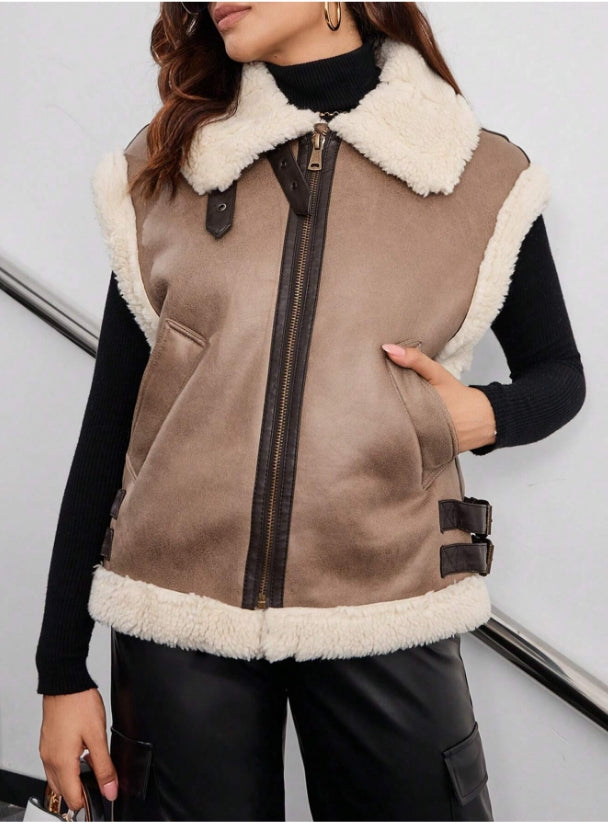 Women Rugged Look Fashion Trucker Vest | Zarnesh