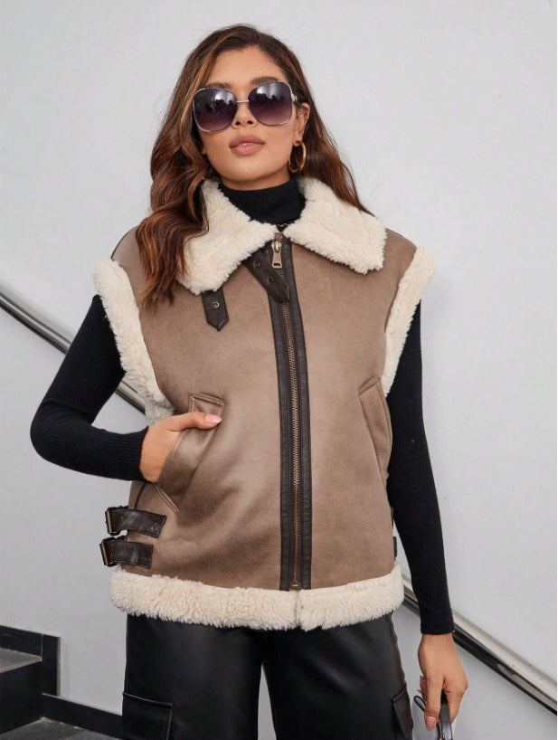 Women Rugged Look Fashion Trucker Vest | Zarnesh