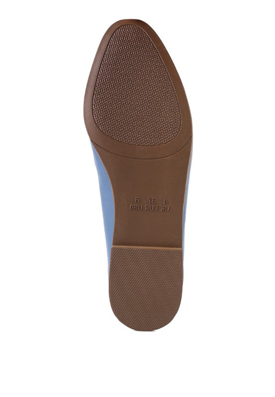 Women Casual Snok Almond Toe  Metal Buckle Loafers | Zarnesh