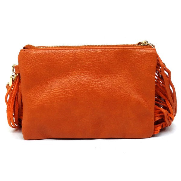Women Aztec Guitar Strap Fringe Clutch Crossbody Bag Zarnesh