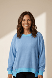 Twisted Rib Drop Shoulder Knit Top | Zarnesh