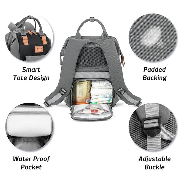 Unisex Multi-Functional Backpack Diaper Bag | Zarnesh