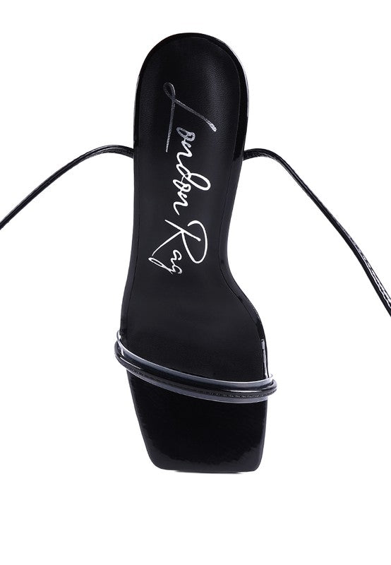 Womem Biten Berry Spool Heeled Lace Up Sandal | Zarnesh