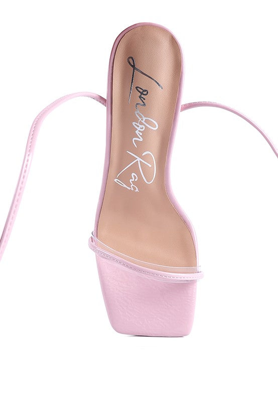 Womem Biten Berry Spool Heeled Lace Up Sandal | Zarnesh