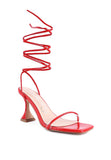 Womem Biten Berry Spool Heeled Lace Up Sandal | Zarnesh