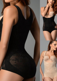 Women Floral Mesh Body Shaper Wide Strap 65011 Beige Zarnesh