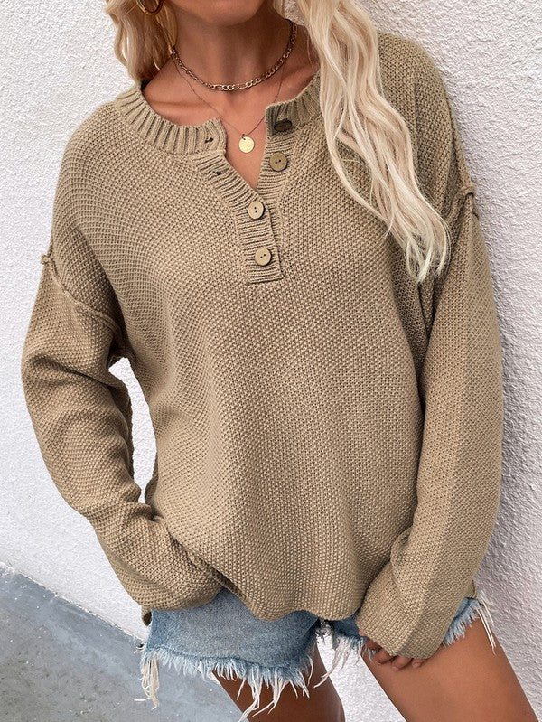 Women’s Long Sleeve Hip Length Loose Fit Sweater | Zarnesh