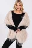 Women Luxurious Faux Fur Iconic Pull Through Shawl Zarnesh