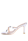 Women Muriel Croc Cross Strap Slider Sandals | Zarnesh