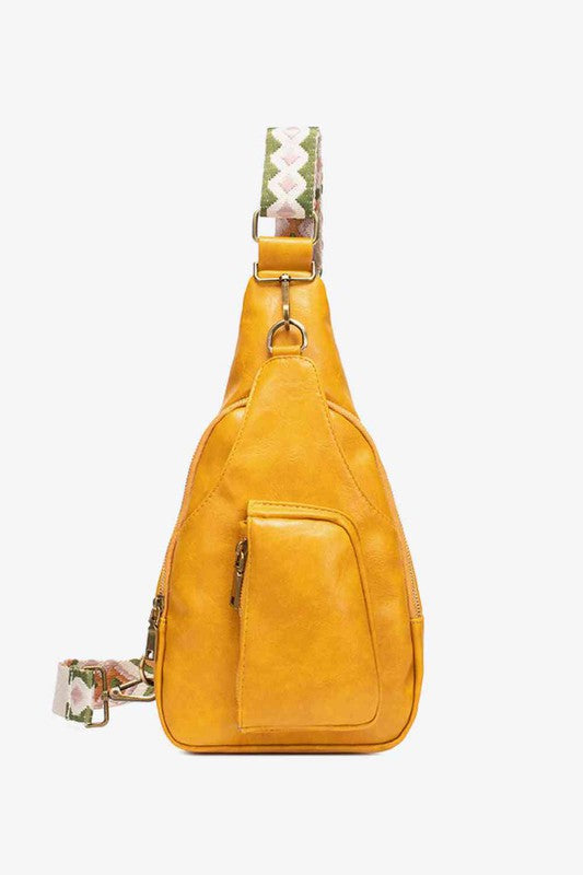 Women Ally Sling Bag with Woven Strap | Zarnesh