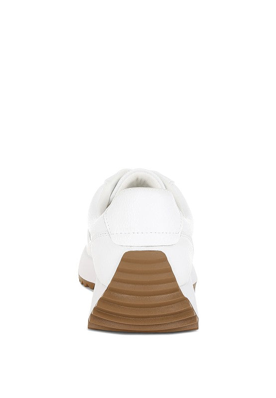 Women Athion Studded Real Leather Lug Soles Sneakers | Zarnesh