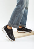 Women Athion Studded Real Leather Lug Soles Sneakers | Zarnesh