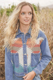 Women’s Aztec Print Cropped Western Jacket | Zarnesh  
