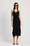 Women Backless Halter Deep V Neck Open Back Maxi Dress  | Zarnesh