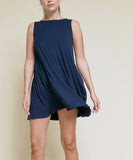 Women Bamboo Sleeveless Scoop Neck Daytime Hepburn Dress Zarnesh