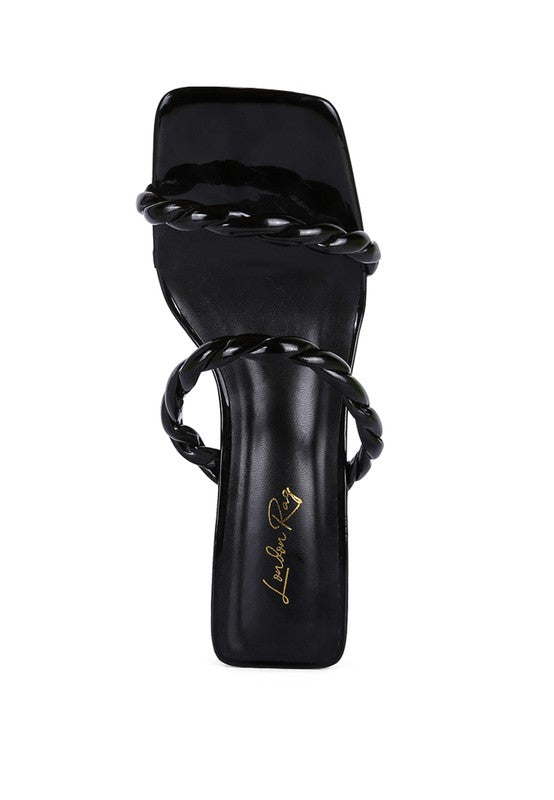 Women's INAMORATA BRAIDED CORD Mid Heel Sandals | Zarnesh