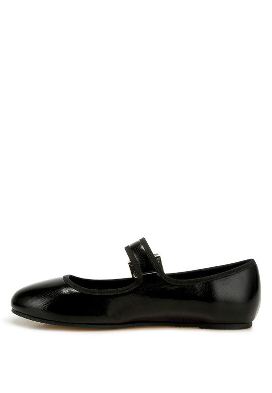 Women Upstage Crystal Buckle Mary Jane Ballerinas | Zarnesh