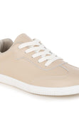 Women Bostonia Paneling Real Leather Lace Up Sneakers | Zarnesh