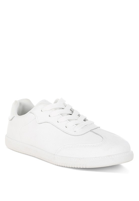 Women Bostonia Paneling Real Leather Lace Up Sneakers | Zarnesh