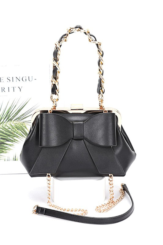 Women Bow Tie Top Handle Convertible Swing Bag Zarnesh