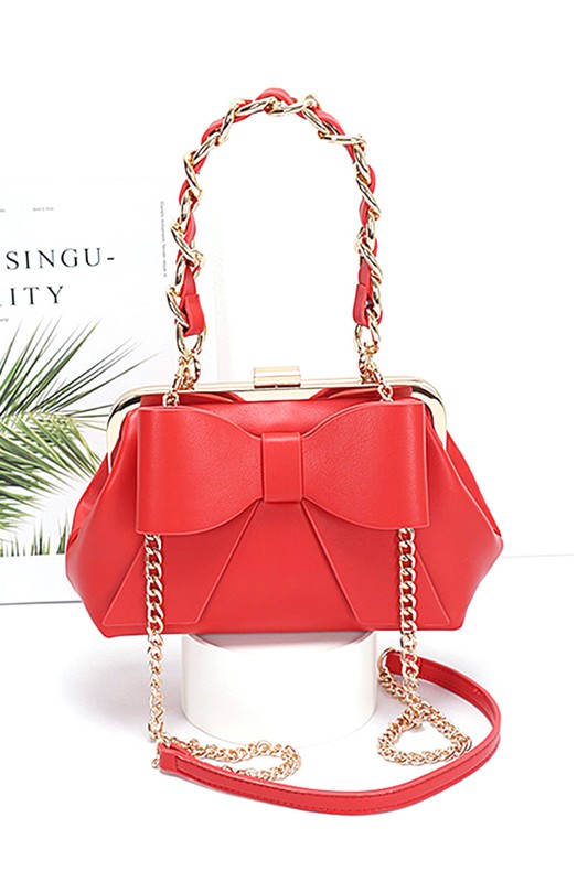 Women Bow Tie Top Handle Convertible Swing Bag Zarnesh