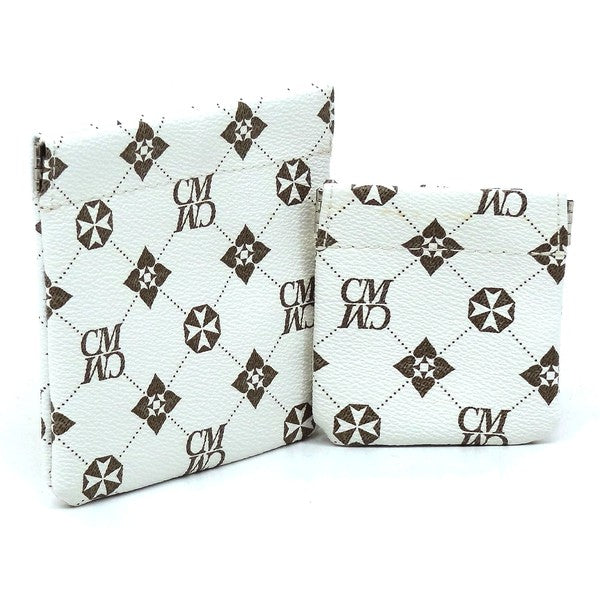 Women CM Monogram Spring Zip 2-in-1 Coin Purse | Zarnesh