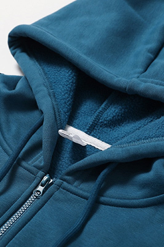 Women Casual Long Sleeve Zipper Loose Fit Hooded Sweater Shirt Zarnesh