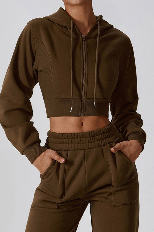 Women Casual Long Sleeve Zipper Loose Fit Hooded Sweater Shirt Zarnesh