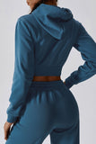 Women Casual Long Sleeve Zipper Loose Fit Hooded Sweater Shirt Zarnesh