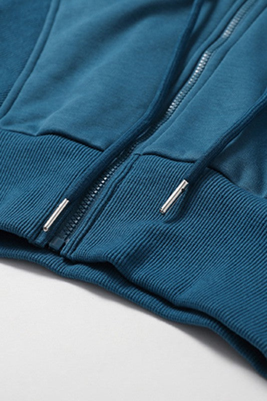 Women Casual Long Sleeve Zipper Loose Fit Hooded Sweater Shirt Zarnesh