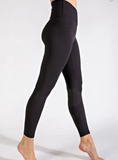 Women Casual V Waistband Full Length Fitted Black Leggings Zarnesh