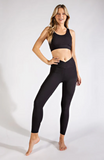 Women Casual V Waistband Full Length Fitted Black Leggings Zarnesh