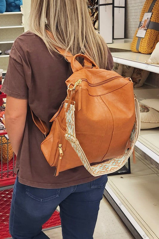 Women Charis Convertible Vegan Leather Backpack 2 Straps | Zarnesh
