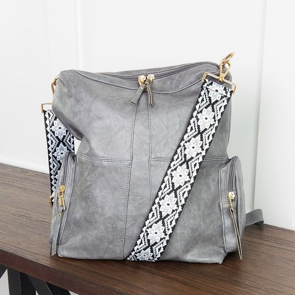 Women Charis Convertible Vegan Leather Backpack 2 Straps | Zarnesh
