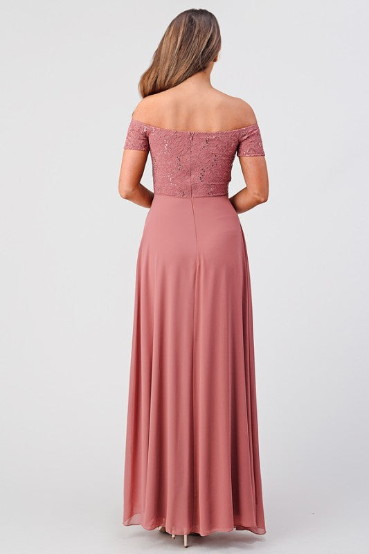 Women Chelsea Waist Sequin Lace Embellished Maxi Dress | Zarnesh