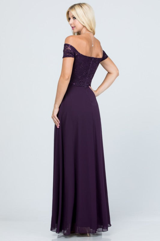 Women Chelsea Waist Sequin Lace Embellished Maxi Dress | Zarnesh