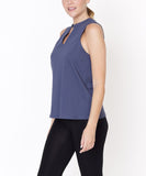 Women Classic V Cut Edge Sleeveless Cotton Jersey Top Zarnesh