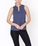Women Classic V Cut Edge Sleeveless Cotton Jersey Top Zarnesh
