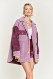 Women Colorblock Sherpa Jacket | Zarnesh