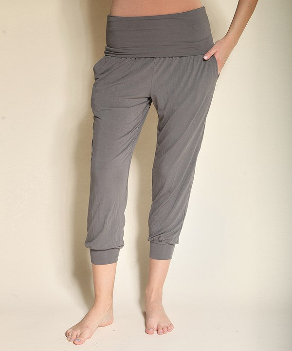 Women Comfortable Fit Functional Pockets Bamboo Yoga Joggers Zarnesh