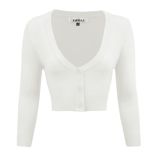 Women’s Cropped Bolero 3/4 Sleeve Cardigan | Zarnesh