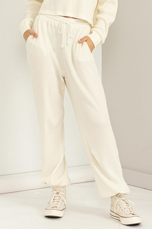 Women Days Off Waistband High Waisted Sweatpants | Zarnesh