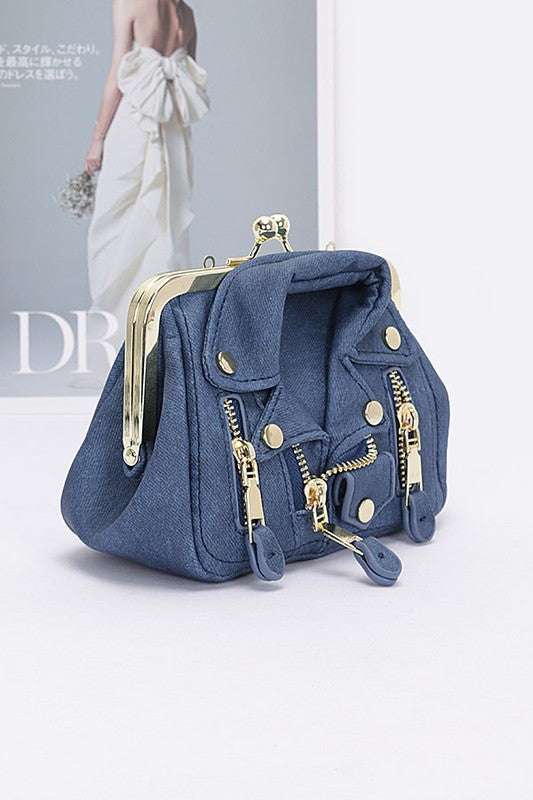 Womens Denim Jacket Iconic Swing Bag | Zarnesh