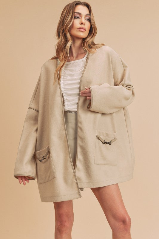 Women’s Esme Kimono Jacket Coat with Pocket | Zarnesh