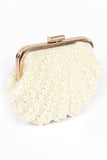 Women Faux Metal Closure Pearl Iconic Clutch Bag Zarnesh