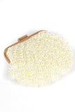 Women Faux Metal Closure Pearl Iconic Clutch Bag Zarnesh