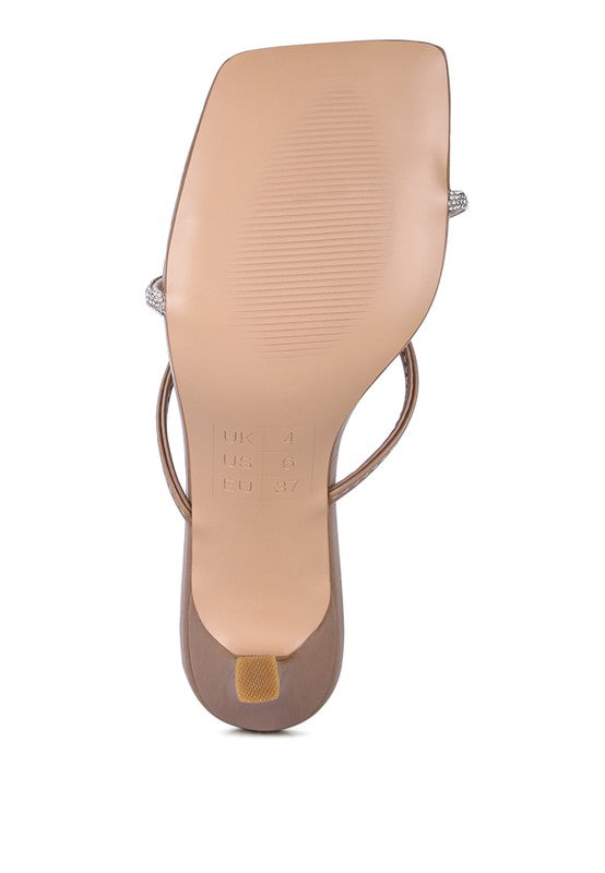 Women's Fetish Croc Rhinestone Slider Sandals | Zarnesh