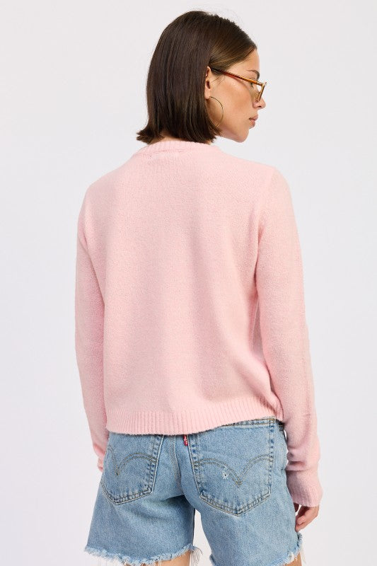 Women’s Fitted Button-Up Cardigan Ruffled Collar Sweater | Zarnesh